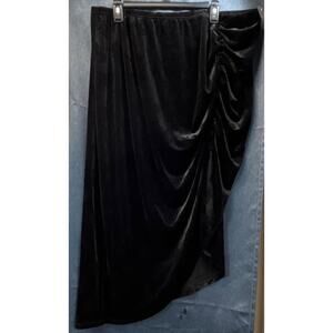 CIDER Womens 4XL Black Elastic Waist Flor Velvet Burn-Out Witchy/Whimsy Goth